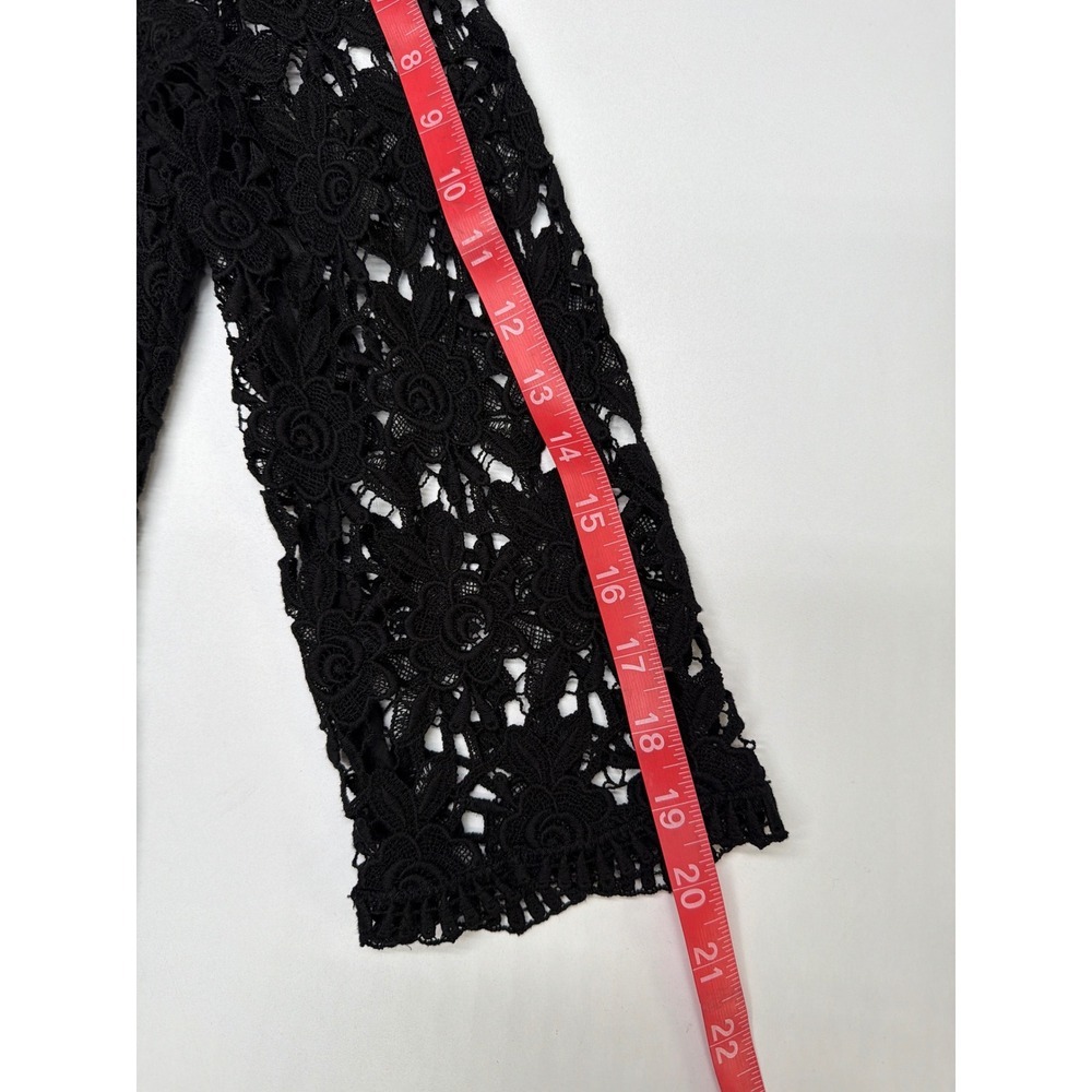 White House Black Market‎ Black Lace Square Neck 3/4 Sleeve Sheath Dress Size 8 - Picture 10 of 10